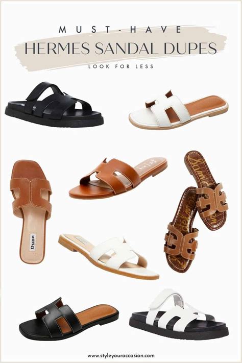 hermes lookalike sandals|Hermes style flat sandals.